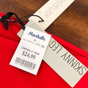 Rachel Zoe Red Skinny Pants